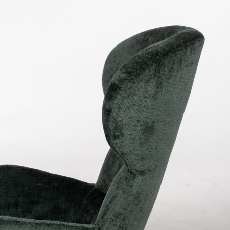 Fotoliu rotativ din țesătură verde și metal 78 x 84,50 x 104,50 cm [6]