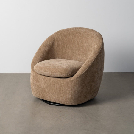 Fotoliu rotativ taupe old weave-wood 72 x 63 x 73 cm [1]