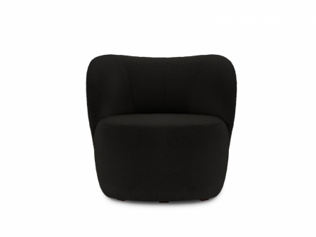 Fotoliu Saamit cu tapițerie din poliester boucele, negru, Boucle, Fotoliu Saamit negru, negru