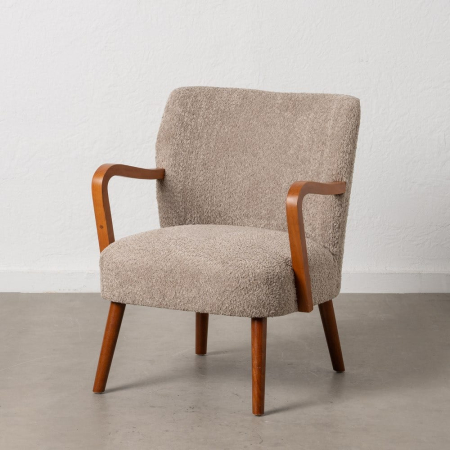 Scaune & fotolii - Fotoliu taupe old weave-wood decoration 56 x 56 x 78 cm