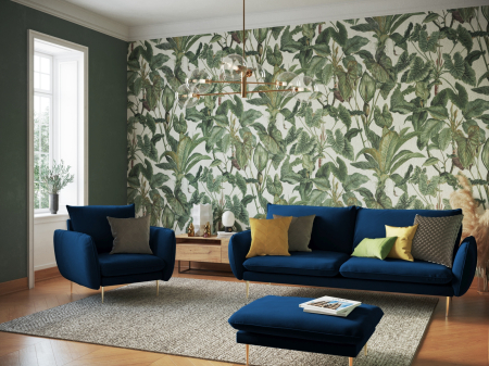 Fotoliu Vienna cu tapiterie din catifea [5]