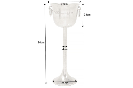Găleată pentru șampanie CHAMPAGNE 80 cm argint antic [7]