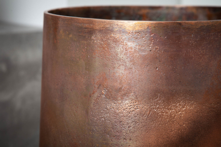 Ghiveci FLOWERS set mic de 2 bucăți, cu model marmorat, culoare cupru [6]