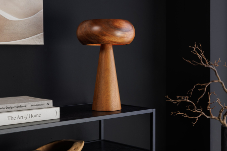 Lampă de masă ALVA 40cm, fier și lemn de salcâm natural [2]