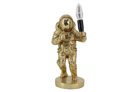 Iluminat - Lampă de masă ASTRONAUT 37cm sculptură lucrată manual aurie