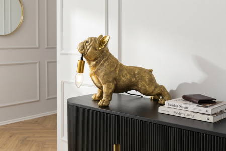 Lampă de masă aurie , BULLDOG 35cm,sculptură câine  [4]