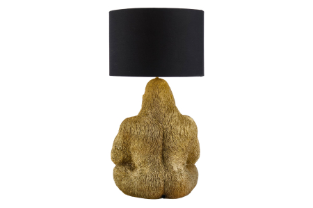 Lampă de masă aurie,KING APE 55cm,abajur negru [4]