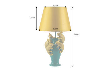Lampă de masă CHAMELEON 55cm abajur auriu-verde galben [5]