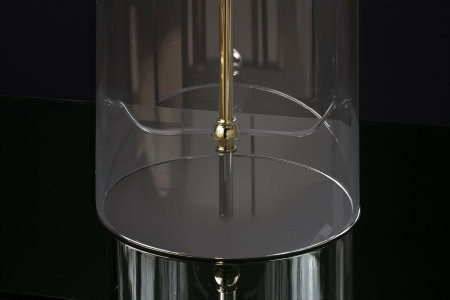 Lampă de masă CLASSICO 55cm abajur alb auriu sticlă transparentă  [7]