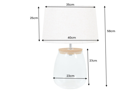 Lampă de masă CLASSICO 60cm, sticlă care se umple  [10]