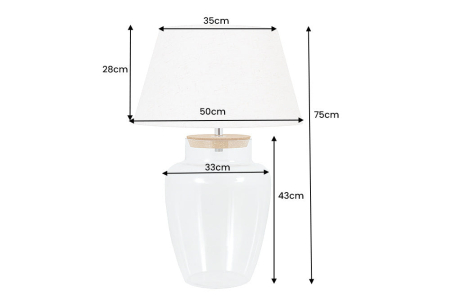 Lampă de masă CLASSICO 80cm, sticlă care se umple  [10]