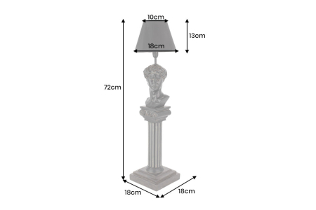 Lampă de masă DAVID 70cm sculptură neagră [3]