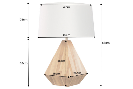 Lampă de masă DIAMOND 60cm din lemn de tec [7]