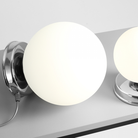 Lampă de masă din metal argintiu și abajur din sticlă Ball, 20 cm [5]