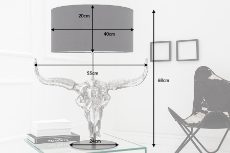 Lampă de masă EL TORO 70cm cu abajur negru [6]