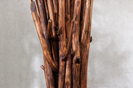 Lampă de masă EUPHORIA I 60cm din lemn de longan și abajur din bumbac [6]