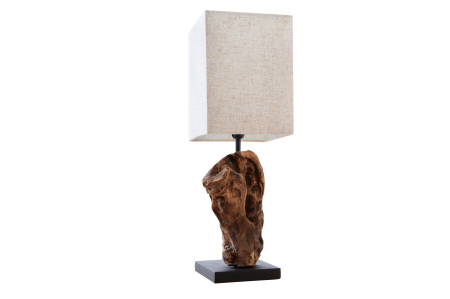 Veioze - Lampă de masă HYPNOTIC 45cm bej, din  lemn plutitor 