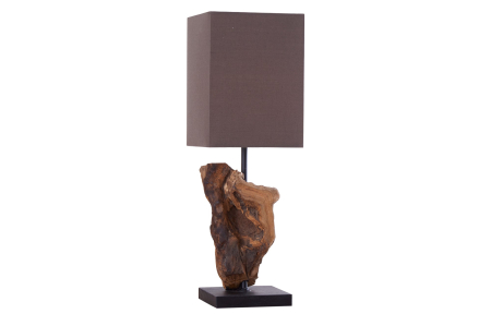Veioze - Lampă de masă HYPNOTIC 45cm maro, din lemn plutitor 
