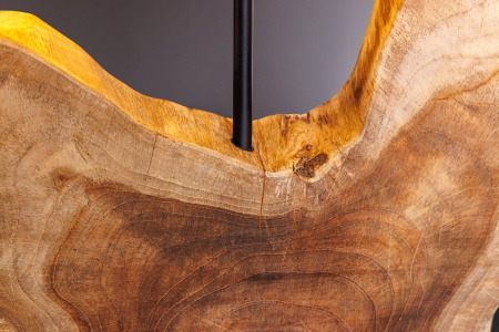 Lampă de masă HYPNOTIC 50cm, lemn de tec natural cu abajur bej   [7]