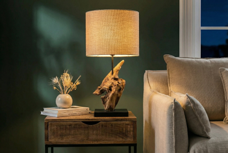 Lampă de masă HYPNOTIC 58cm din lemn de tec natural [7]