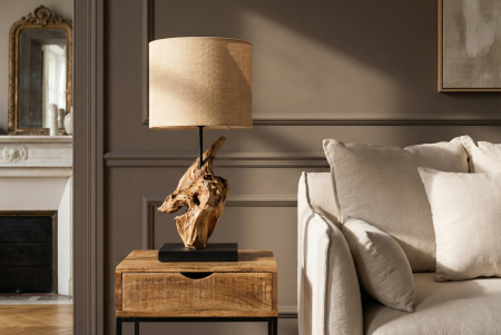 Lampă de masă HYPNOTIC 58cm din lemn de tec natural [2]