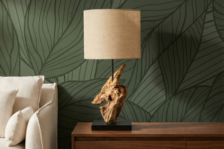 Lampă de masă HYPNOTIC 58cm din lemn de tec natural [4]