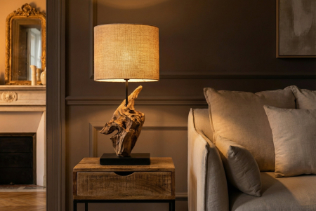 Lampă de masă HYPNOTIC 58cm din lemn de tec natural [3]