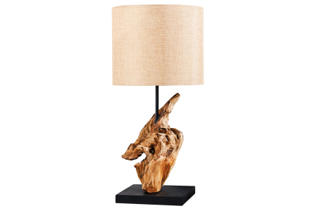 Iluminat - Lampă de masă HYPNOTIC 58cm din lemn de tec natural