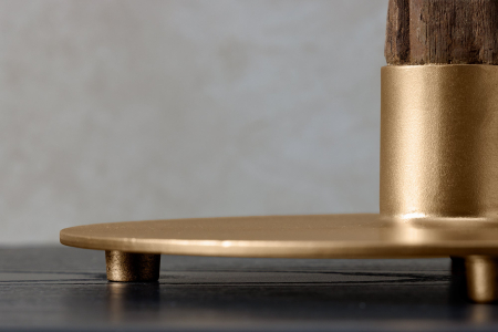 Lampă de masă JEWELRY 75cm, cadru susținut, culoare auriu-natural , abajur negru [9]