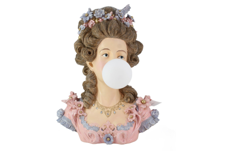 Iluminat - Lampă de masă LADY bust 60cm,multicolora cu glob 