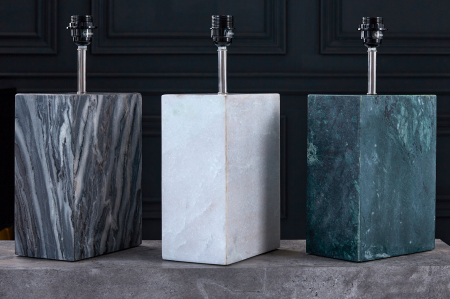 Lampă de masă NOBLE 35cm baza marmură neagră fără abajur [5]