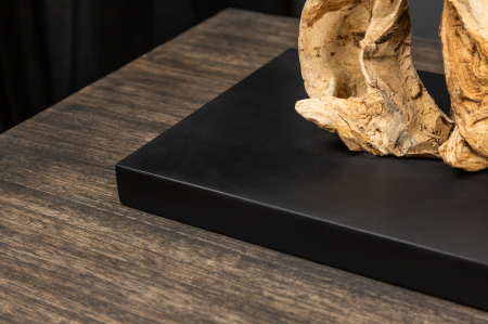 Lampă de masă PURE UNIQUE 80cm, din lemn plutitor cu abajur bej [7]