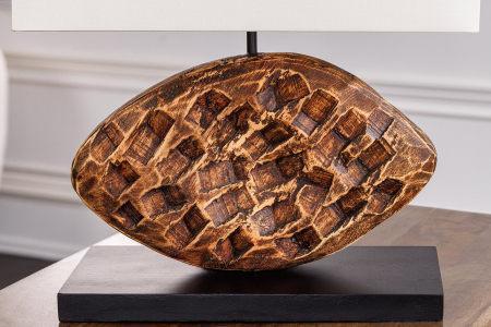 Lampă de masă REEF 50cm lemn de arbore de ploaie [7]