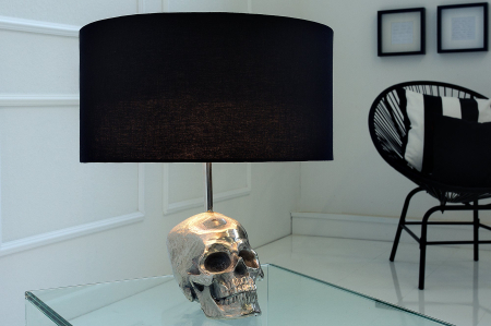Lampă de masă SKULL 44cm cu abajur negru [2]