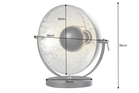 Lampă de masă STUDIO 40cm, negru si argintiu [9]