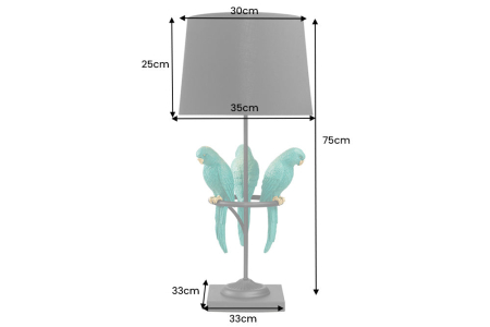 Lampă de masă WILDLIFE 75cm cu papagali verzi din polirășină [9]