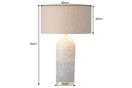 Lampă de masă ZEA 60cm ,iarbă de mare gradient auriu natural maro, cu abajur maro [12]