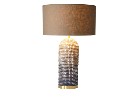 Iluminat - Lampă de masă ZEA 60cm ,iarbă de mare gradient auriu natural maro, cu abajur maro