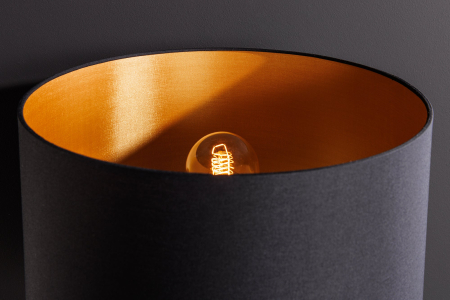 Lampă de masă ZEA 60cm, iarbă de mare gradient auriu natural maro, cu abajur negru [6]