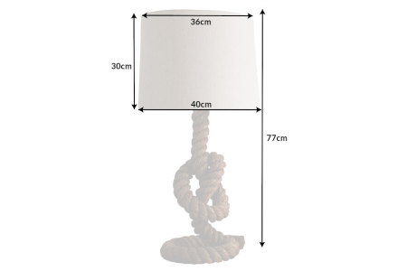 Lampă de podea SEVEN SEAS 80cm cu frânghie autentică [11]