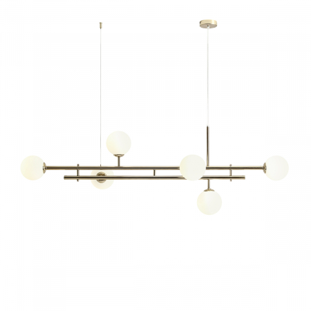 Lustre - Lustră din metal auriu cu 6 becuri HARMONY, 110 cm