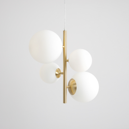 Lustră din metal brass cu 4 becuri Bloom, 120 cm [8]