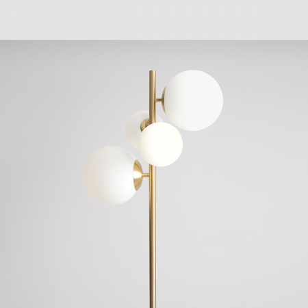 Lampadar din metal auriu cu 4 becuri Bloom, 161 cm [2]