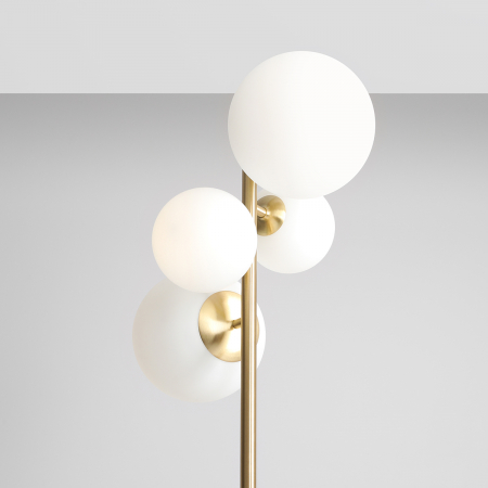 Lampadar din metal auriu cu 4 becuri Bloom, 161 cm [3]