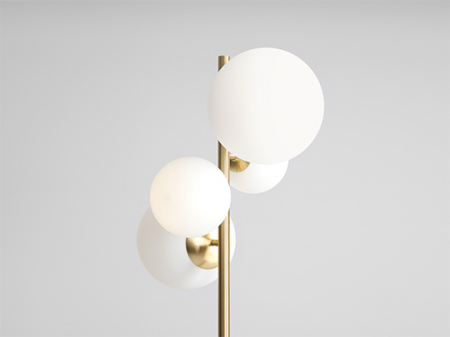 Lampadar din metal auriu cu 4 becuri Bloom, 161 cm [7]