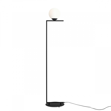 Lampadar din metal negru Zac, 166 cm