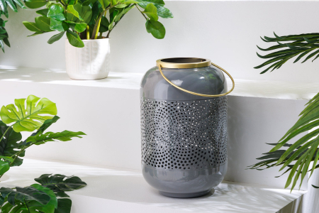 Lanterna CANDLELIGHT 30 cm gri auriu [13]