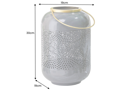 Lanterna CANDLELIGHT 30 cm gri auriu [11]