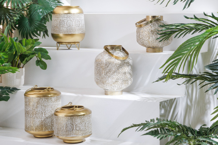 Lanterna ORIENT 15 cm aurie cu patină [5]