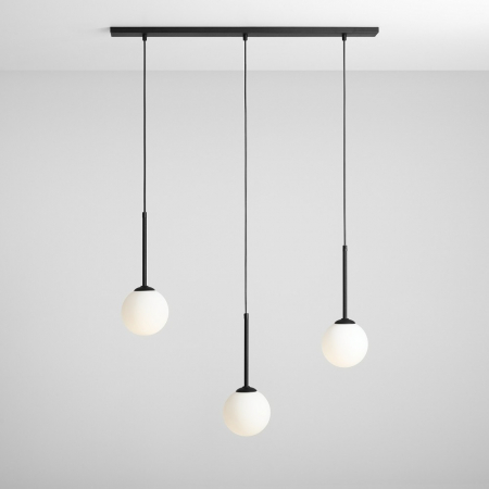 Lustre - Lustră BOSSO cu 3 becuri BLACK
